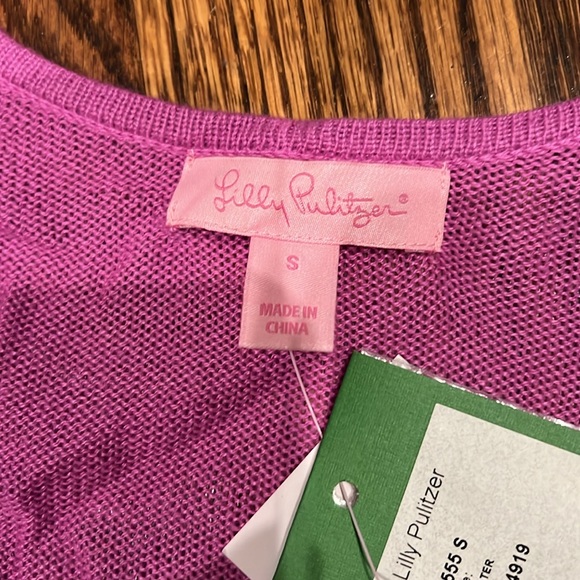 Lilly Pulitzer Stasia V-neck Sweater Amethyst size Small NWT - Picture 5 of 6